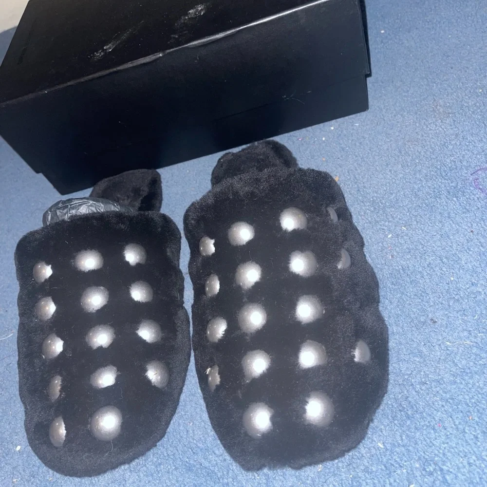 Fur studded mules - Picture 3 of 10